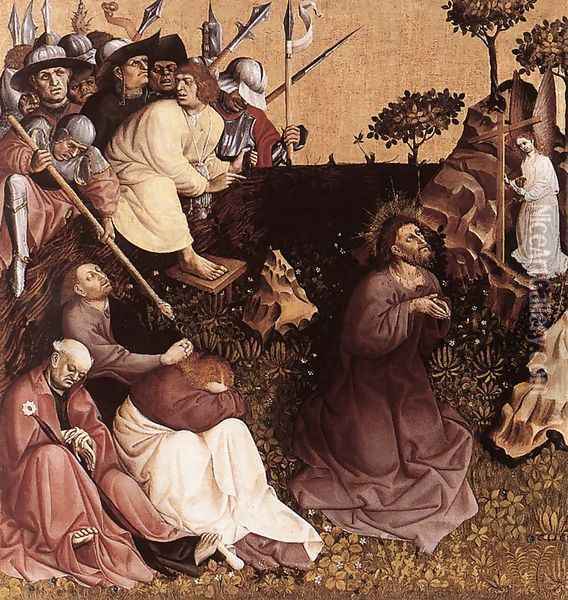 Prayer on the Mount of Olives 1437 Oil Painting - Hans Multscher