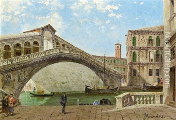 Rialtobrucke In Venedig Oil Painting - Antonietta Brandeis