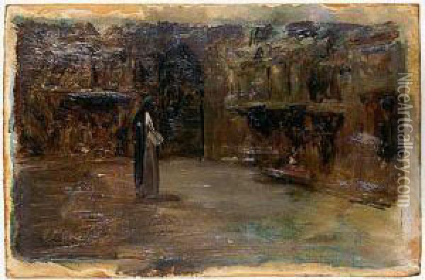 Interior De Un Panteon Oil Painting - Ulpiano Checa y Sanz