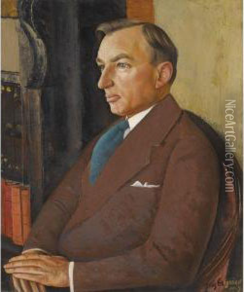 Portrait Of Isidor Polivnick Oil Painting - Dmitrievich Grigor'Ev Boris
