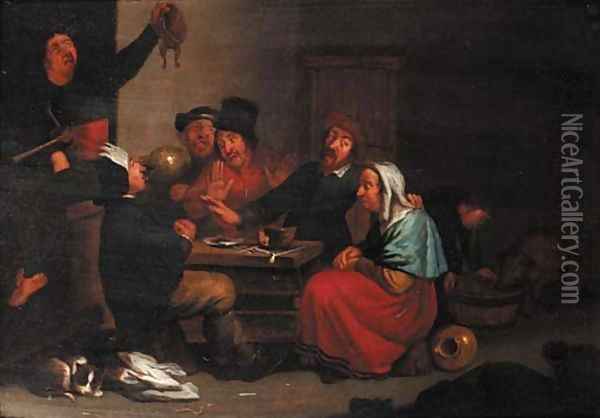 Le Roi boit Oil Painting - Cornelis Saftleven