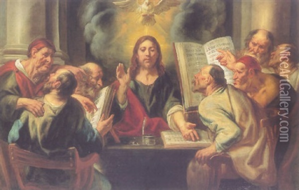 Christ And The Pharisees Oil Painting - Jacob Jordaens