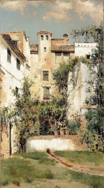 Landscape Oil Painting - Antonio Maria de Reyna Manescau