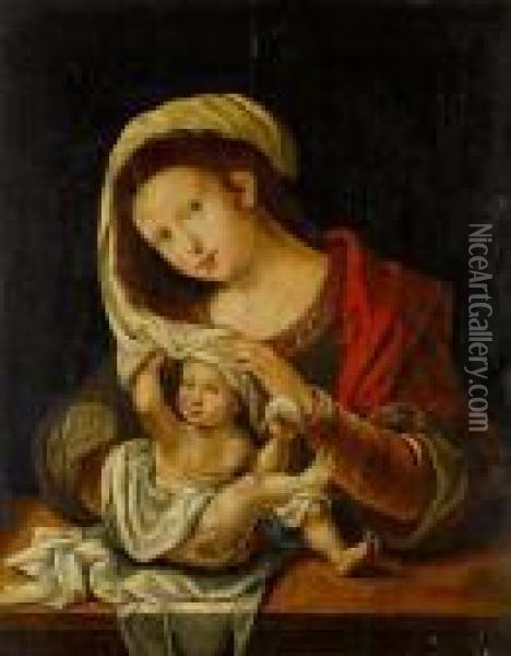 The Madonna And Child Oil Painting - Pieter Coecke Van Aelst