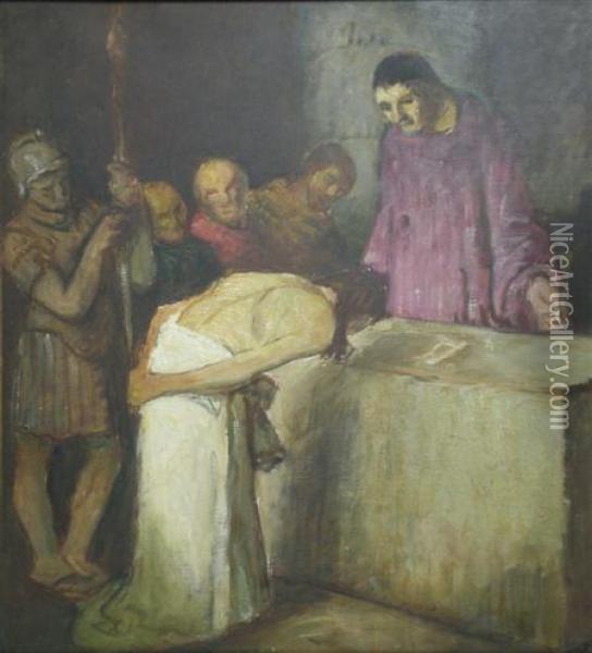 Christ Before Pilate Oil Painting - William Strang