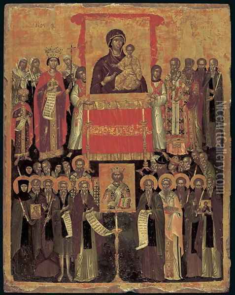The Restoration of the Icons Oil Painting - Anonymous Artist