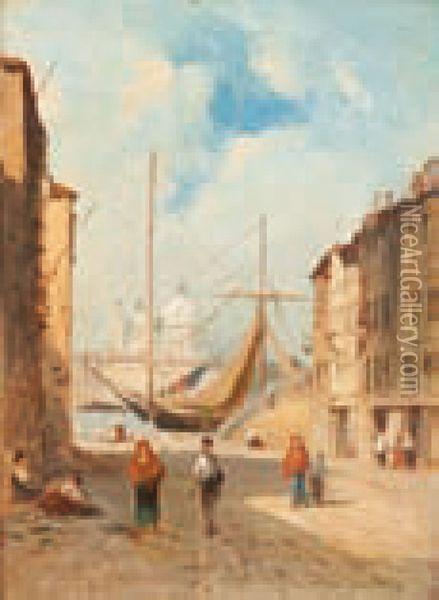 Vue De Venise Oil Painting - Leon Gaucherel