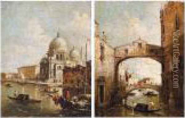 Venice, A View Of Santa Maria Della Salute, From The East Oil Painting - Francesco Guardi