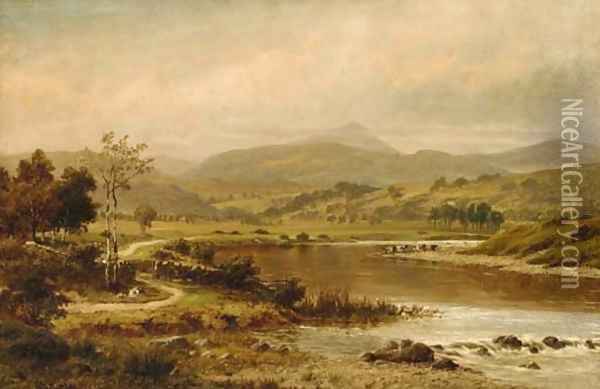 River Glaslyn, North Wales Oil Painting - William Henry Mander