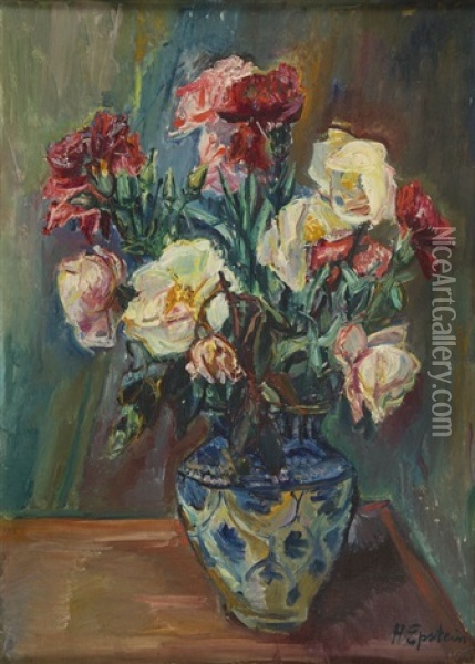 Flowers Oil Painting - Henri Epstein
