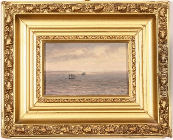 Boats Along A Stormy Sky Oil Painting - Nikolai Nikanorovich Dubovskoy