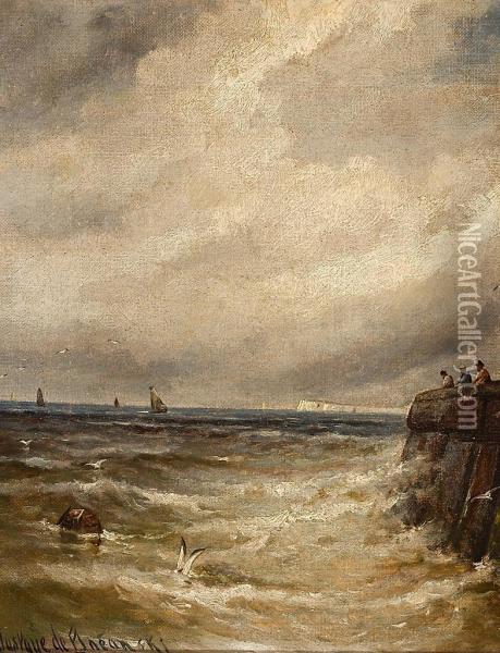 Marina Oil Painting - Gustave de Breanski