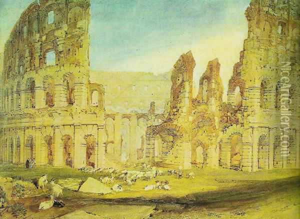 The colisseum Oil Painting - Joseph Mallord William Turner