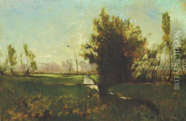 Spring Landscape Oil Painting - Emil Carlsen