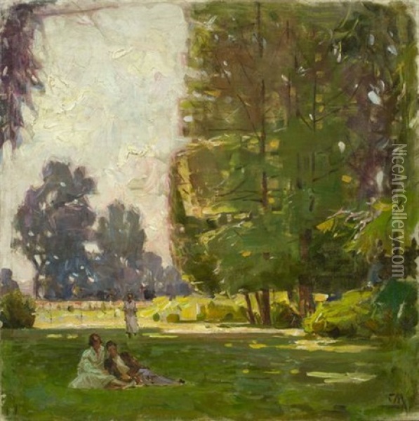 Parklandschaft Oil Painting - Carl Moll