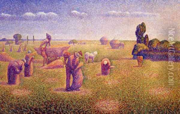 The Harvesters Oil Painting - Charles Angrand