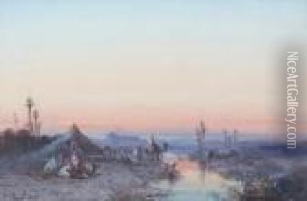 Desert Encampment Oil Painting - Paul Pascal