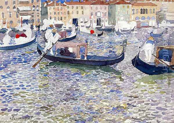 Grand Canal Venice Oil Painting - Maurice Brazil Prendergast