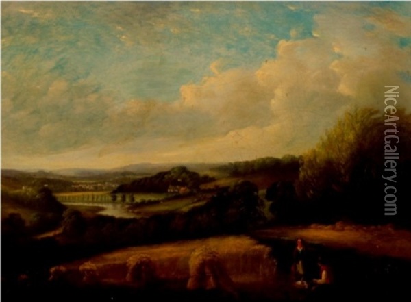 Leckhampton Hill, To Bishop Cleeve Hill, Cheltenham Oil Painting - George Cole