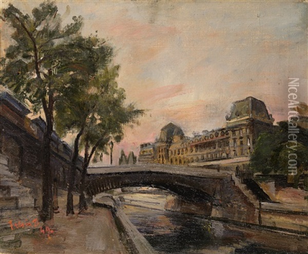 Parigi '49 Oil Painting - Donato Frisia