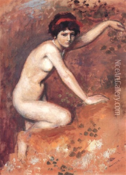 Nu Agenouille Oil Painting - Georges Lemmen