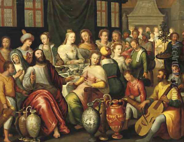 The Marriage at Cana Oil Painting - Hieronymus II Francken