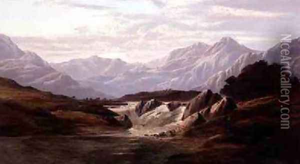Evening in Glencoe Oil Painting - Charles Leslie