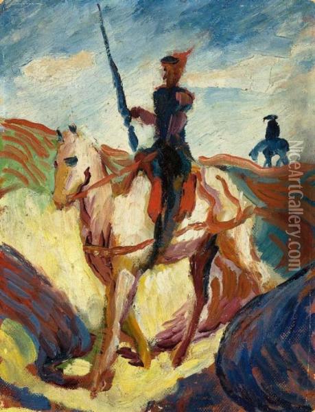 Don Quichotte Oil Painting - August Macke