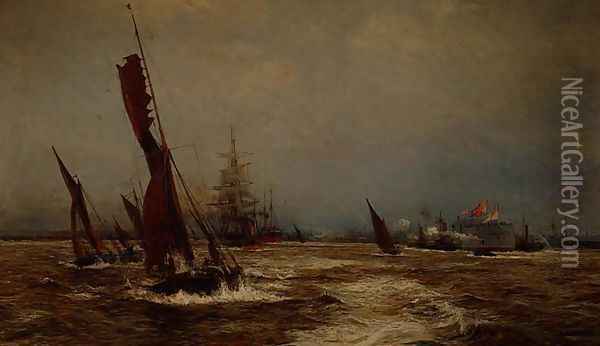 Commerce and Sea Power, 1898 Oil Painting - William Lionel Wyllie