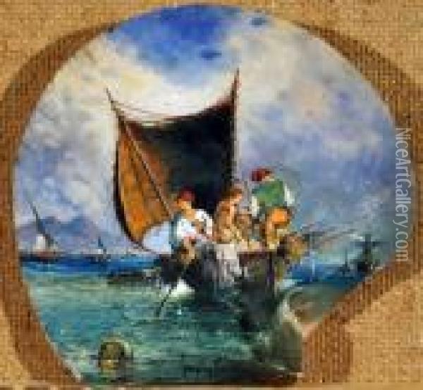 Gonsalvo Pescatori Oil Painting - Consalvo Carelli