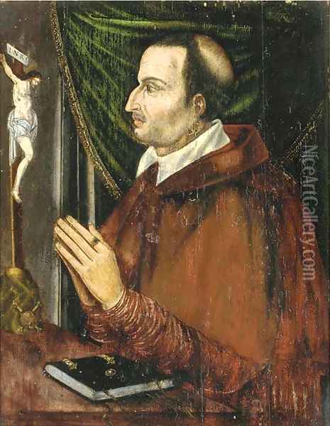 Saint Charles Borromeo Oil Painting - Hispano-Flemish School