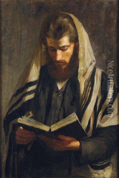 Jeune Rabbin Oil Painting - Irene Hilberth