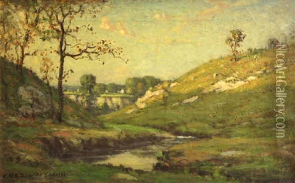 Afternoon At Medfield, Massachusetts Oil Painting - Charles L.A. Smith