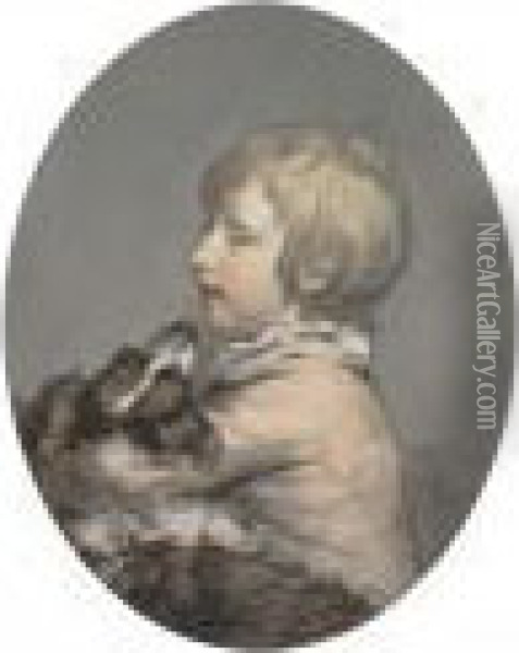 Portrait Of William Evelyn Of St Clere Oil Painting - Hugh Douglas Hamilton