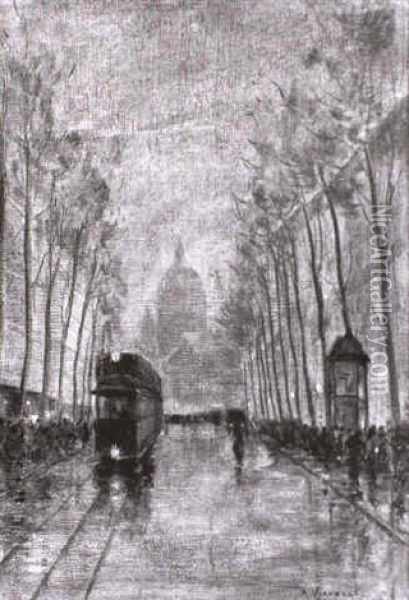 Vue De Paris En 1902 Oil Painting - Alberto Vianelli