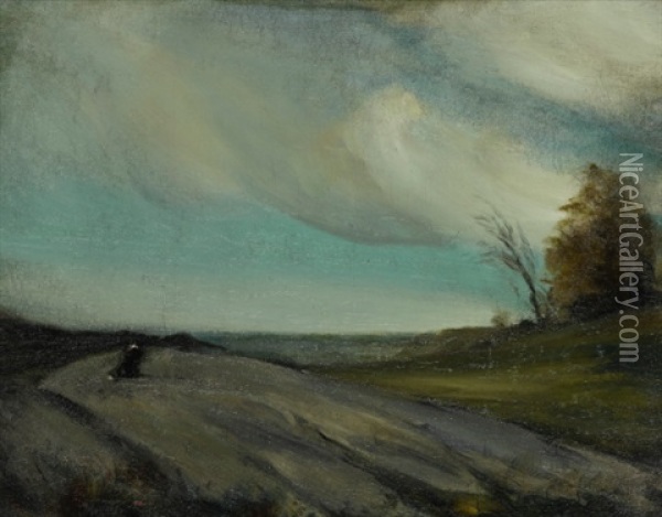 March Wind Oil Painting - Robert Henri