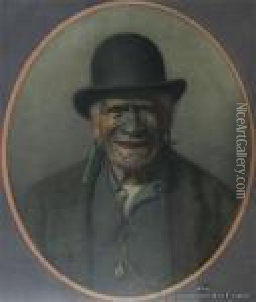 A Good Joke - Allee Same Te Pakeha Oil Painting - Charles Frederick Goldie