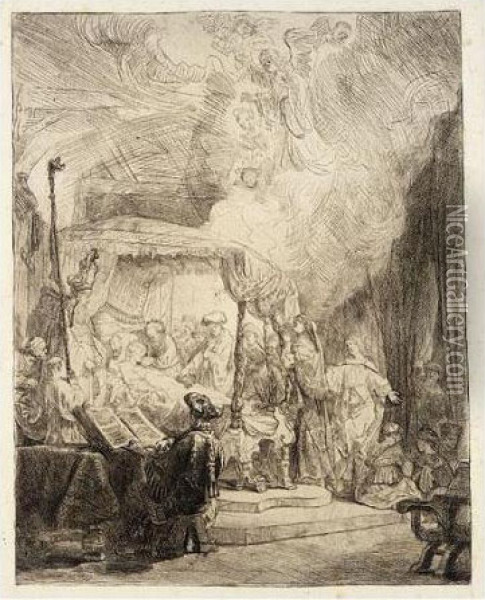 The Death Of The Virgin (b., Holl.99; H.161; Bb.39-a) Oil Painting - Rembrandt Van Rijn