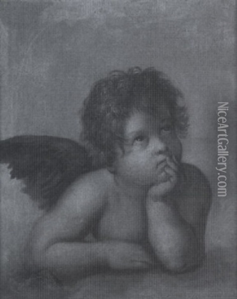 Kopien Der Beiden Engel Aus Raffaels Sixtinischer Madonna Oil Painting - Anton Graff