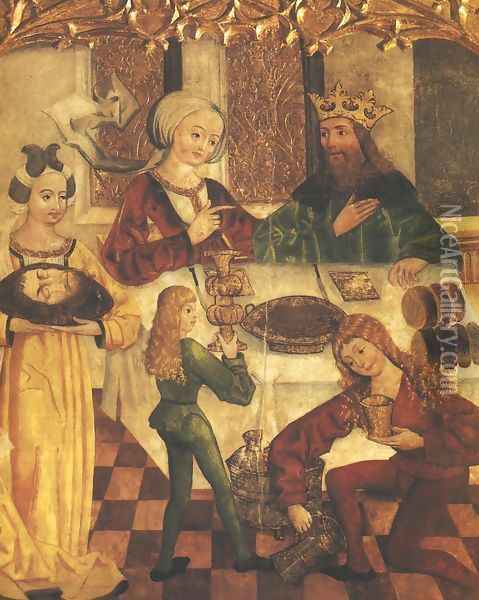 Herod's Feast Oil Painting - Unknown Painter