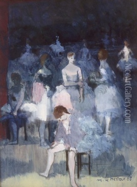 Ballet Lesson Oil Painting -  Nestor (Nestor Martin de La Torre)