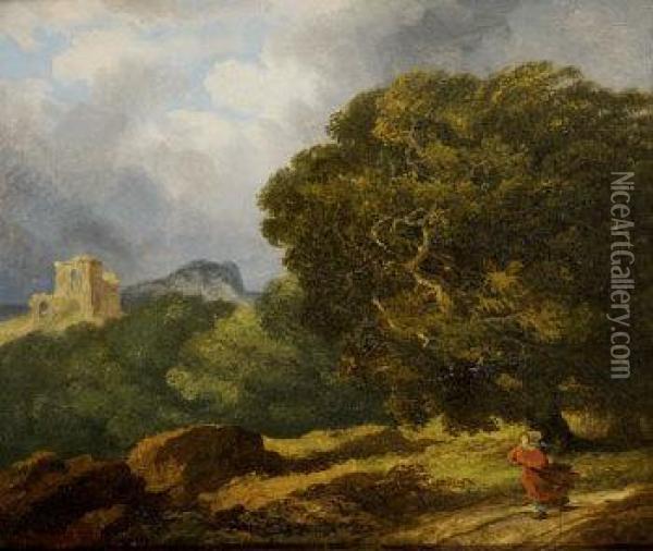 The Landstorm Oil Painting - James Arthur O'Connor