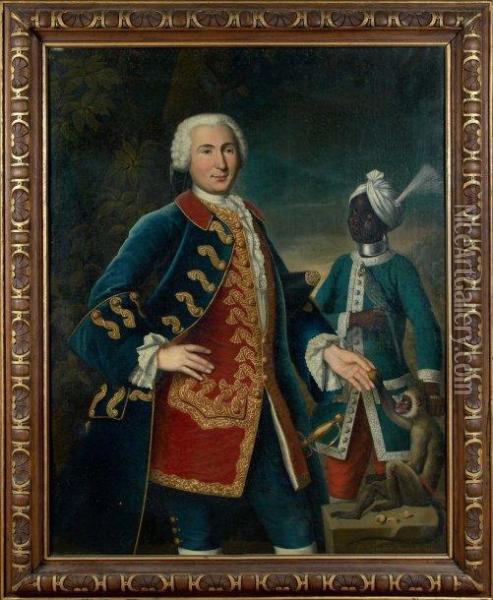 Le Capitaine De Vire-du-liron-de-montivers Aux Indes Oil Painting - Francois Dagobert Jouvenet