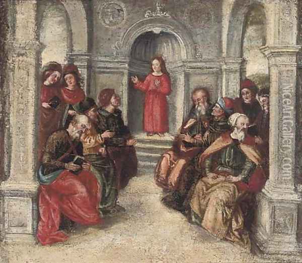 Christ amongst the Doctors Oil Painting - Florentine School