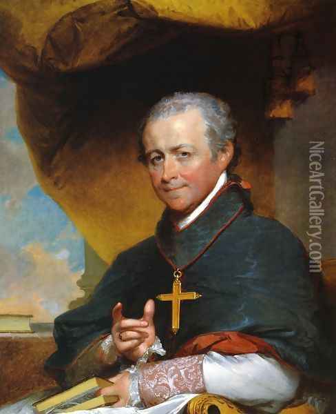 Bishop Jean-Louis Anne Magdelaine Lefebvre de Cheverus Oil Painting - Gilbert Stuart