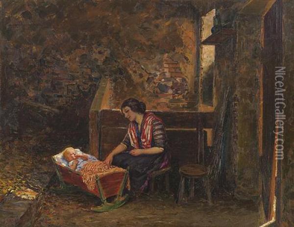 Raggio Di Sole Oil Painting - Giuseppe Grassis