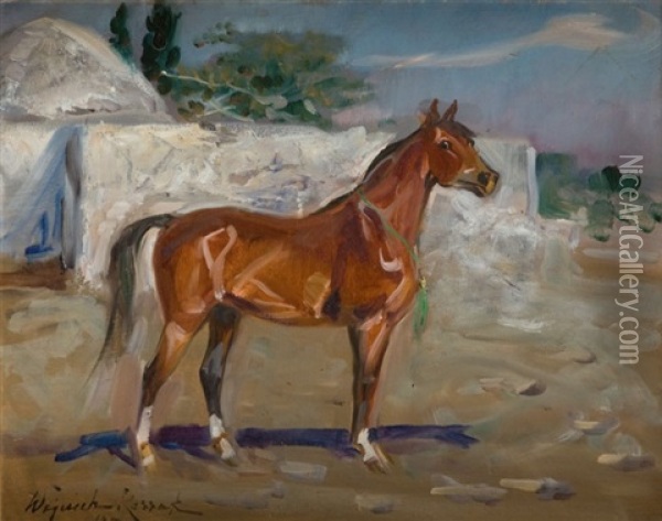 Studium Konia Oil Painting - Woiciech (Aldabert) Ritter von Kossak