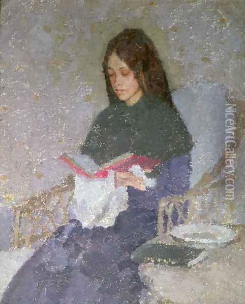 The Precious Book Oil Painting - Gwen John