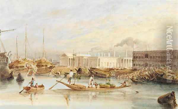 The New Mint, Calcutta Oil Painting - William Prinsep