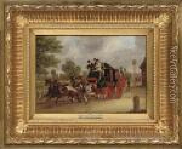 The London To Hull Royal Mail Coach Oil Painting - James Pollard